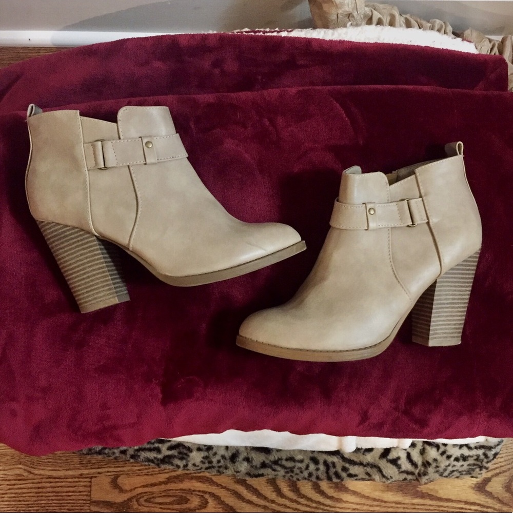 Tan booties